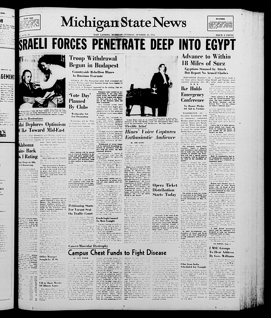 Michigan State news. (1956 October 30)