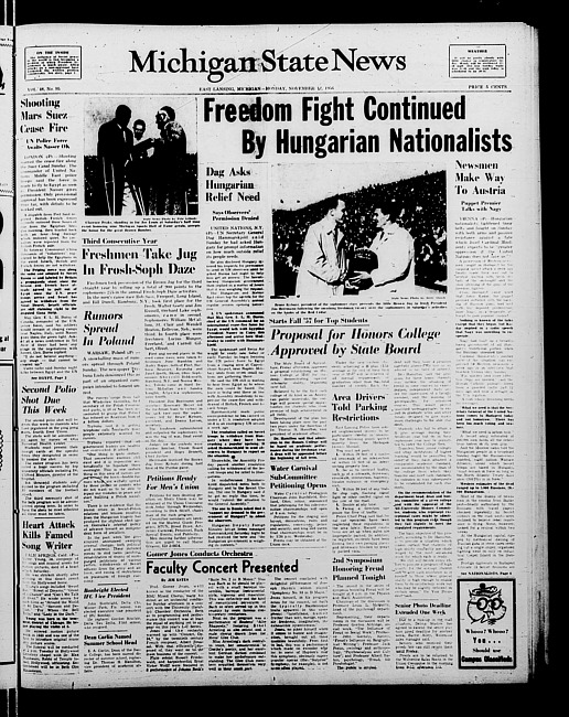 Michigan State news. (1956 November 12)