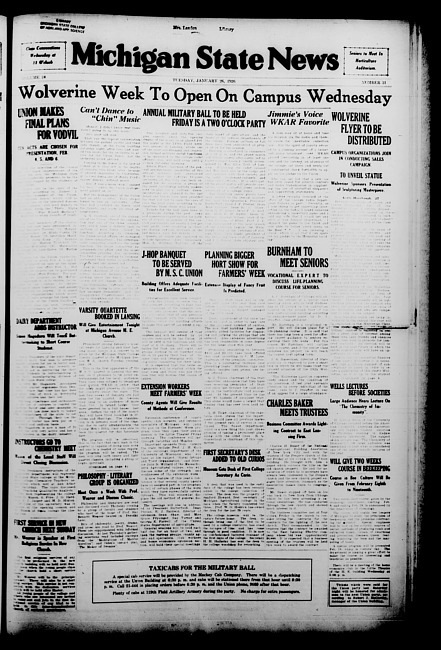 Michigan State news. (1926 January 26)
