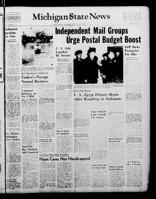 Michigan State news. (1957 April 10)