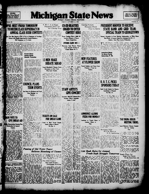 Michigan State news. (1930 October 24)