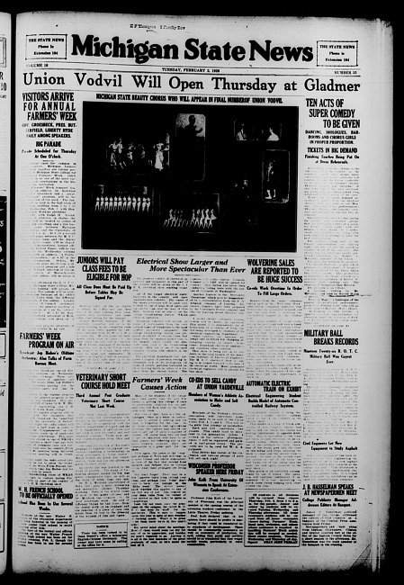 Michigan State news. (1926 February 2)