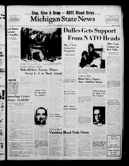 Michigan State news. (1958 May 7)