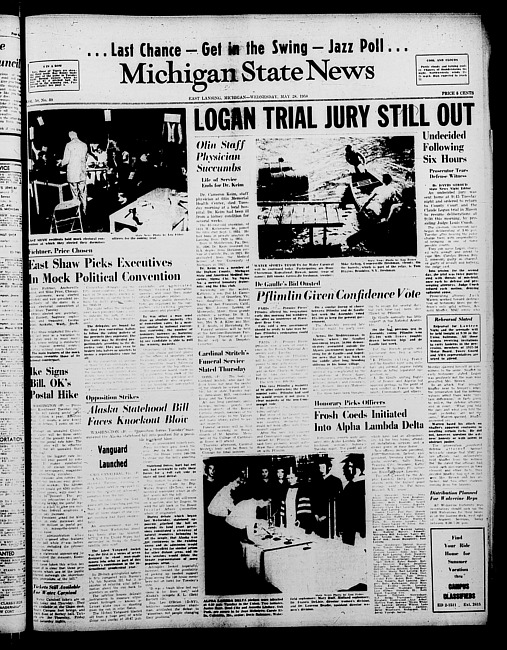 Michigan State news. (1958 May 28)