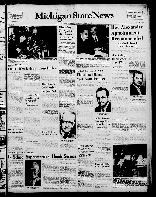 Michigan State news. (1958 July 10)