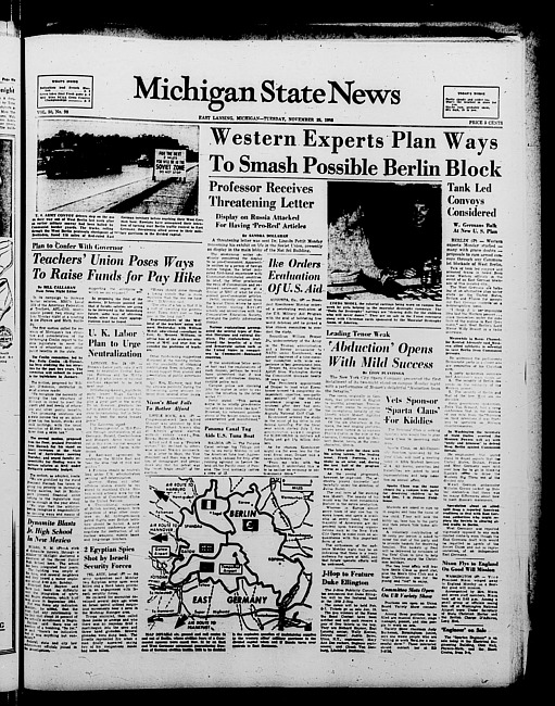 Michigan State news. (1958 November 25)