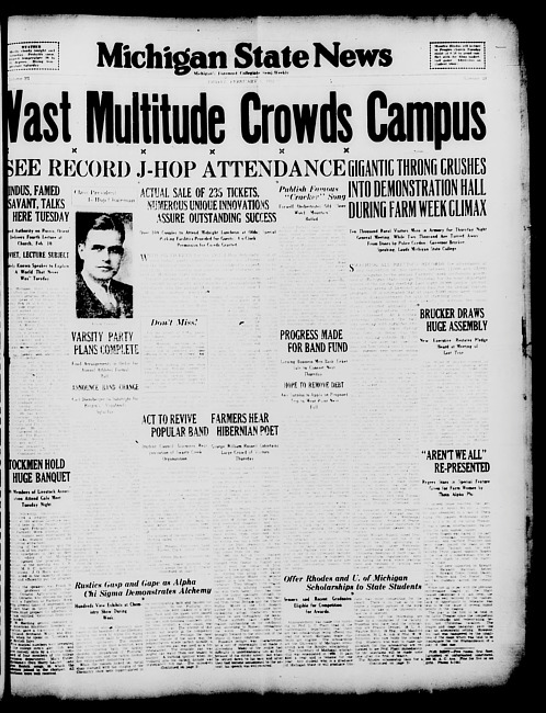 Michigan State news. (1931 February 6)