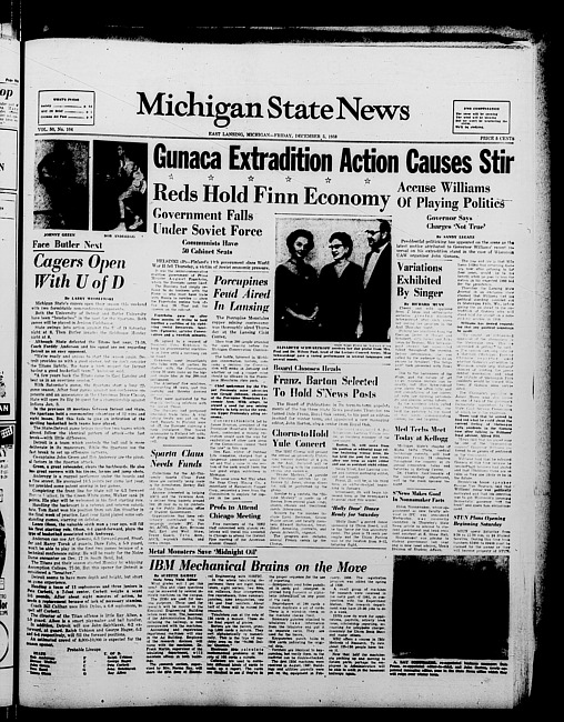 Michigan State news. (1958 December 5)