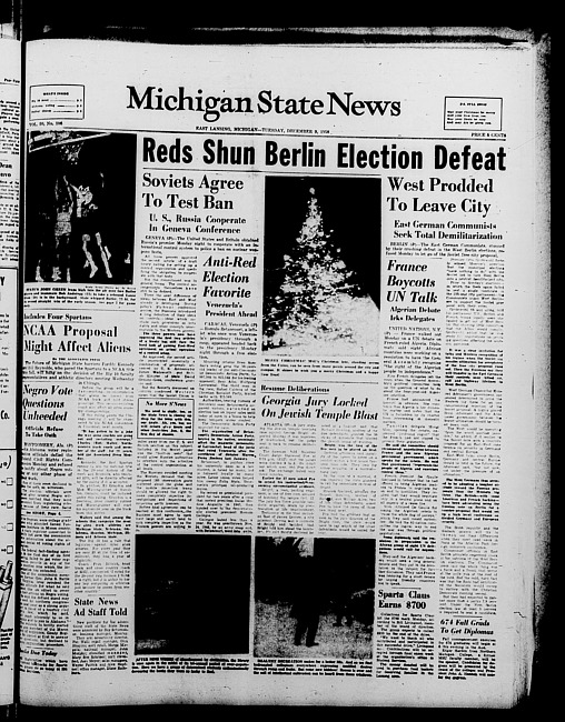 Michigan State news. (1958 December 9)