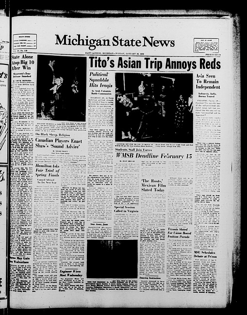 Michigan State news. (1959 January 26)