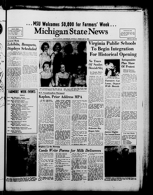 Michigan State news. (1959 February 2)