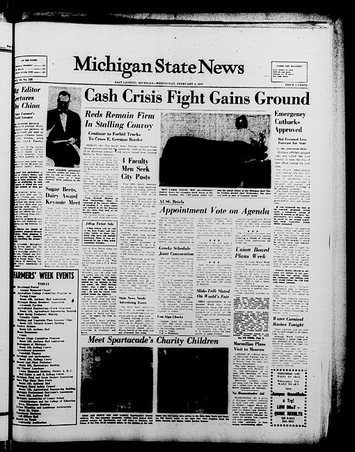 Michigan State news. (1959 February 4)