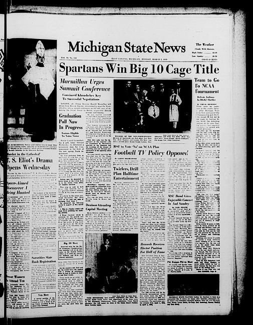 Michigan State news. (1959 March 2)