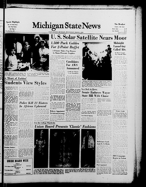 Michigan State news. (1959 March 4)