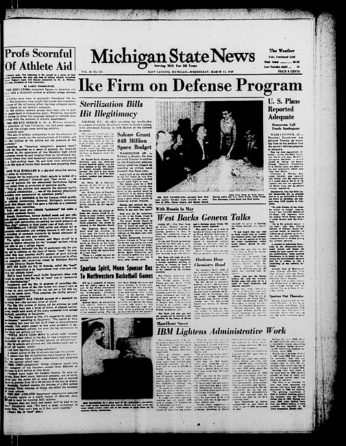 Michigan State news. (1959 March 11)