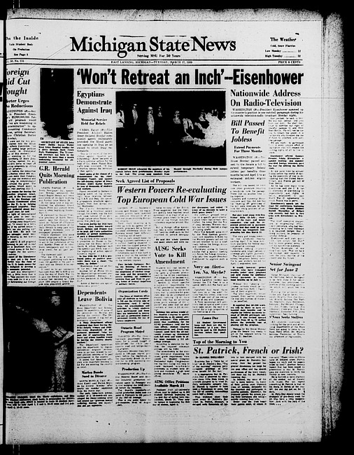 Michigan State news. (1959 March 17)