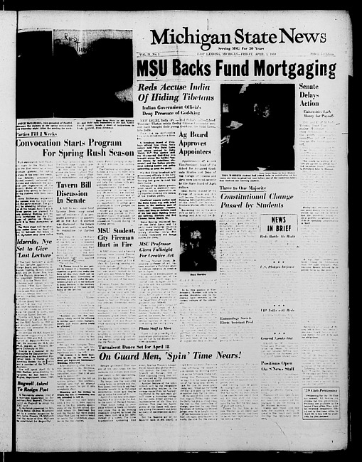 Michigan State news. (1959 April 3)