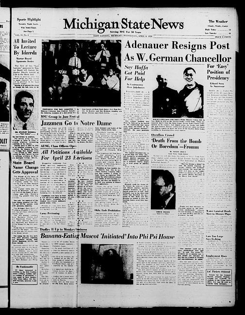 Michigan State news. (1959 April 8)