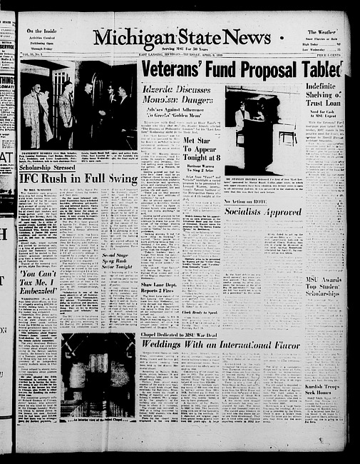 Michigan State news. (1959 April 9)