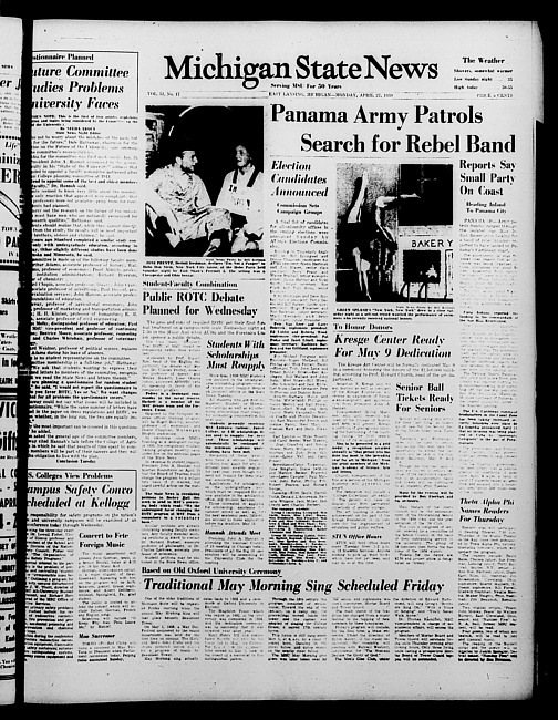 Michigan State news. (1959 April 27)