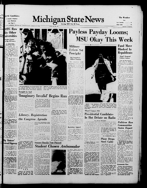 Michigan State news. (1959 April 29)