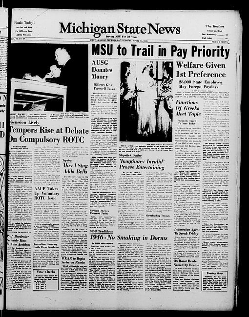 Michigan State news. (1959 April 30)