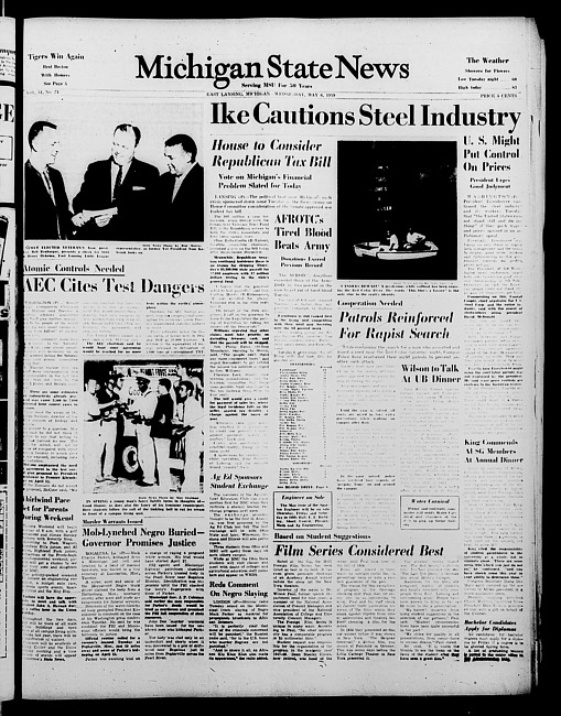 Michigan State news. (1959 May 6)