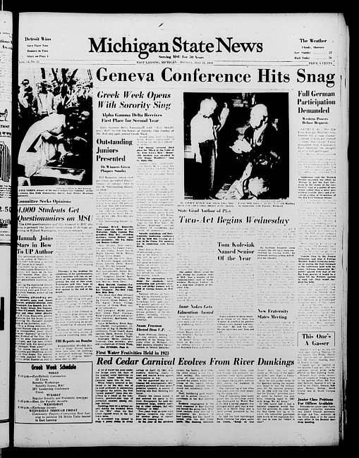 Michigan State news. (1959 May 11)