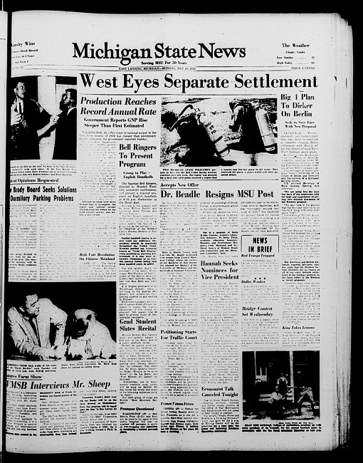 Michigan State news. (1959 May 18)