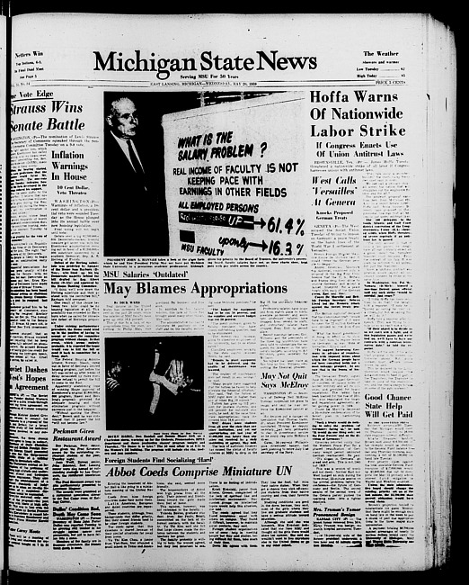 Michigan State news. (1959 May 20)