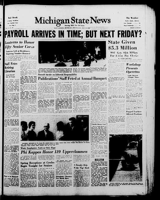 Michigan State news. (1959 May 27)