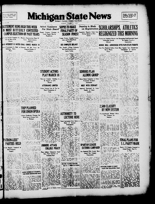 Michigan State news. (1931 March 13)