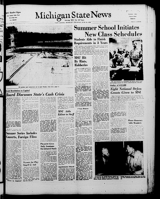 Michigan State news. (1959 June 25)