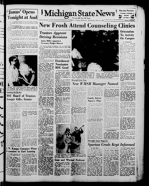 Michigan State news. (1959 July 23)