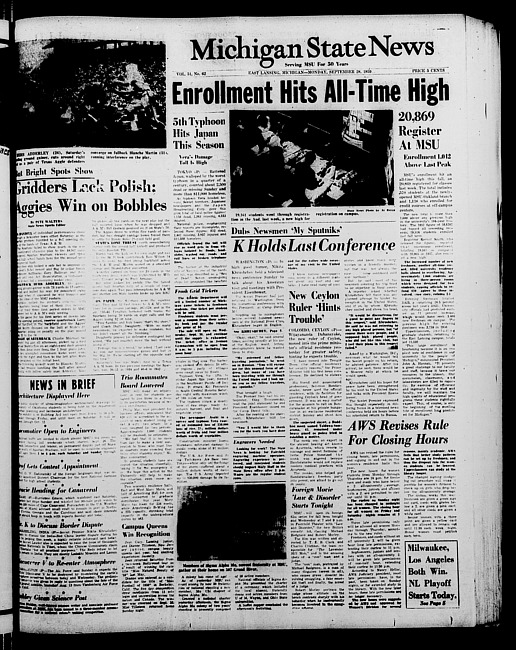 Michigan State news. (1959 September 28)