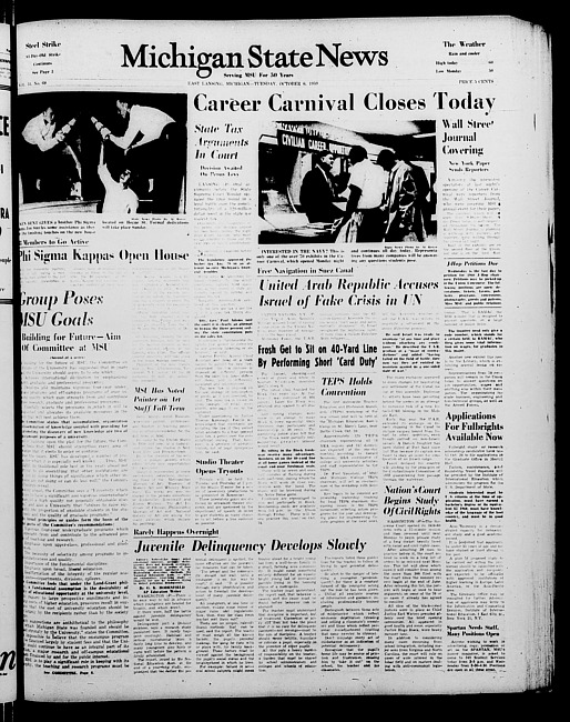 Michigan State news. (1959 October 6)