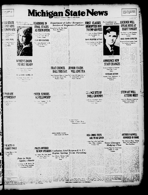 Michigan State news. (1931 April 7)