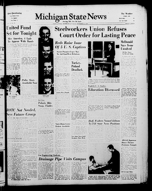 Michigan State news. (1959 October 13)