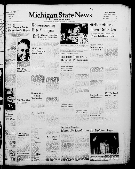 Michigan State news. (1959 October 22)