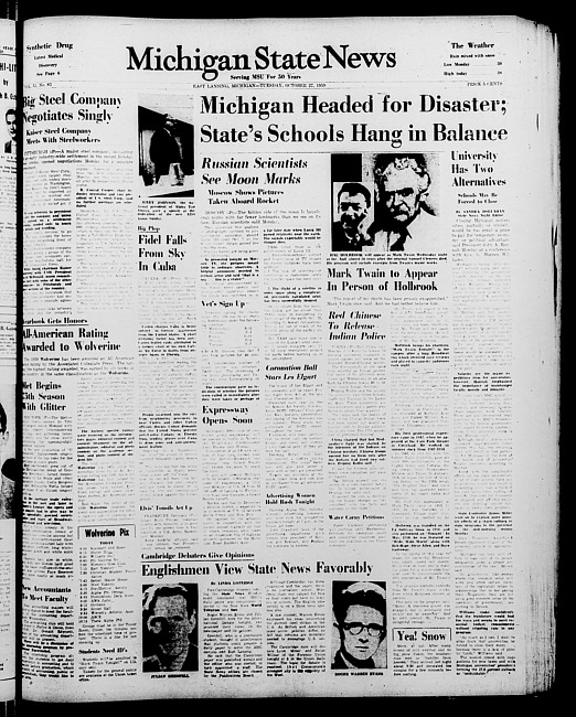 Michigan State news. (1959 October 27)