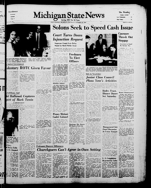 Michigan State news. (1959 October 29)