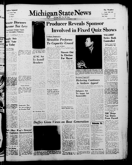 Michigan State news. (1959 November 4)