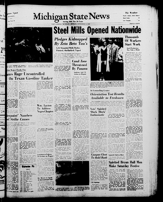 Michigan State news. (1959 November 9)