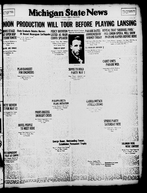 Michigan State news. (1931 April 17)