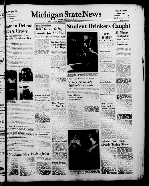 Michigan State news. (1959 November 23)