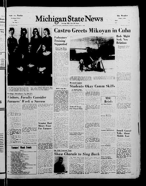 Michigan State news. (1960 February 5)