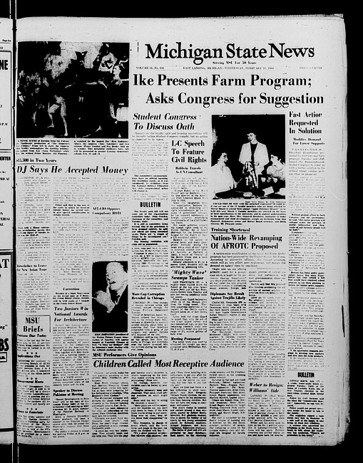 Michigan State news. (1960 February 10)