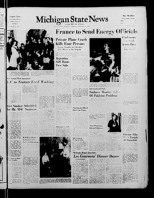 Michigan State news. (1960 February 15)