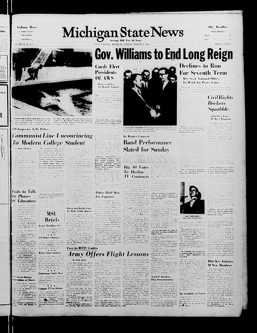 Michigan State news. (1960 March 4)