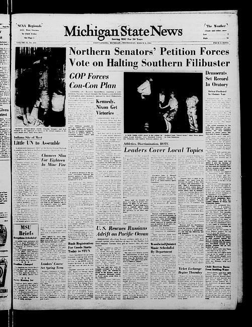 Michigan State news. (1960 March 9)